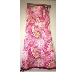 BELOW KNEE FITTED PASLEY STRAPLESS DRESS (8) EUC